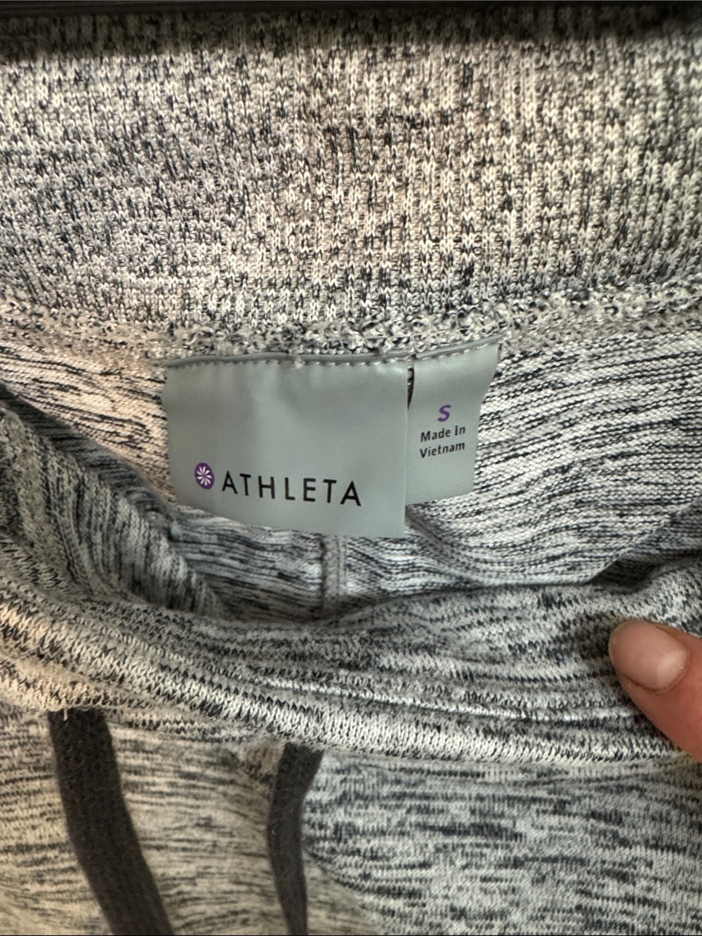 Athleta Heather Gray Marled Knit Drawstring Skirt size S. - Picture 2 of 6